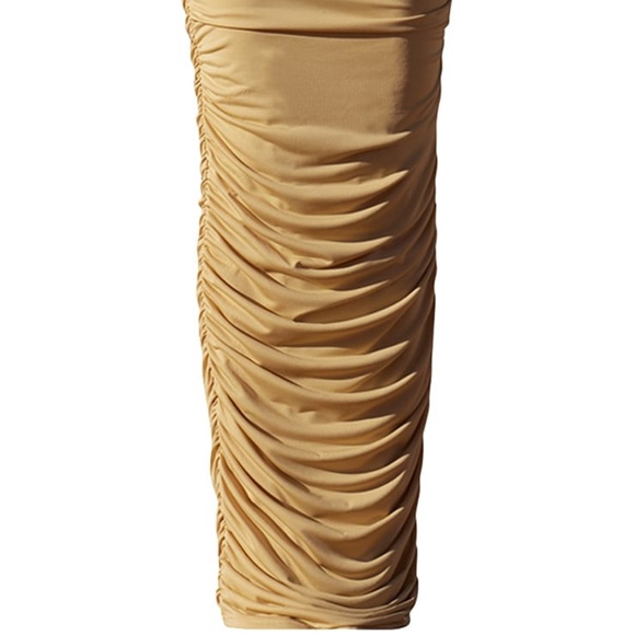 PLT Butter Yellow Crop Top w/ matching skirt - Picture 2 of 4